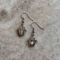 Hamsa reringe med rosakvarts