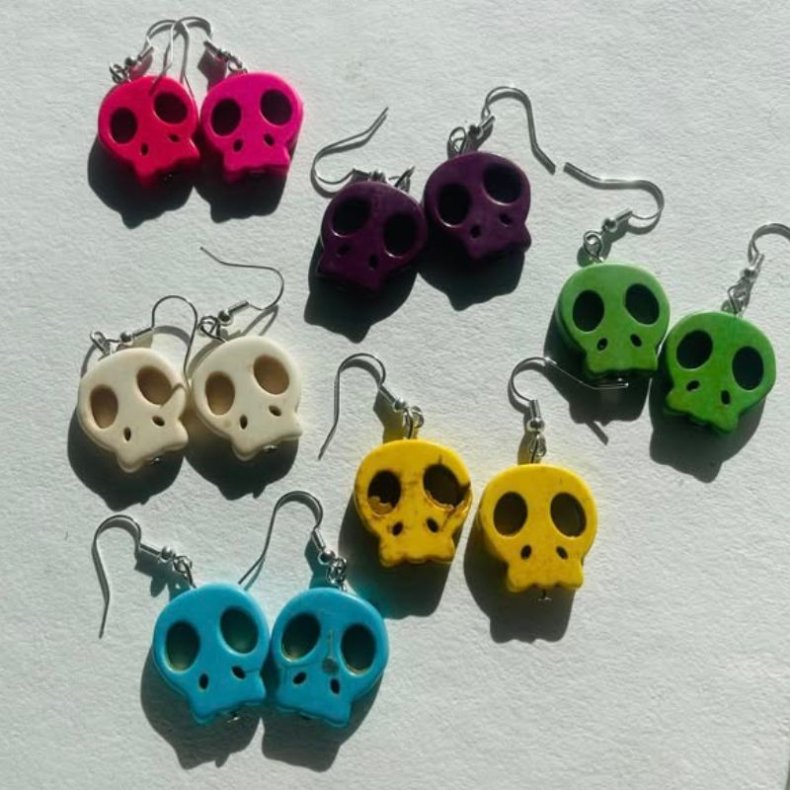 Farverige skulls reringe
